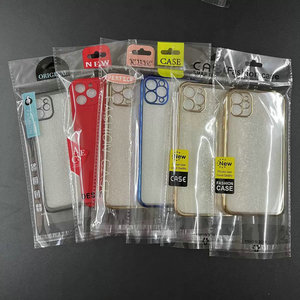 Sac en plastique OPP auto-adhésif recyclable avec logo imprimé personnalisé et trou de suspension pour l'emballage de coques de téléphone portable, 100 pièces - Product Image 2
