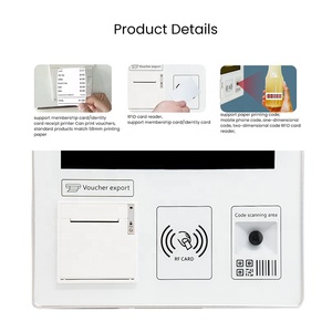 21.5 Inch Desktop Android or windows Self Service Kiosk Machine <b>With</b> <b>Printer</b> QR Code <b>Scanner</b> Self Service Order Payment Kiosk - Product Image 5