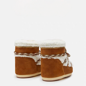 Bottes courtes rétro en fourrure peluche pour femme, style célébrité, chaudes, confortables, légères et antidérapantes, vente en gros sur mesure - Product Image 4