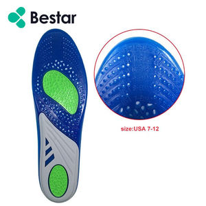 Semelles orthopédiques Bestar à absorption des chocs, respirantes, avec soutien de la voûte plantaire, en gel TPE, pour le sport, soulagement de la fasciite plantaire, unisexe - Product Image 3