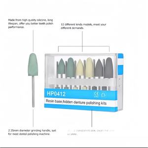 Kit di lucidatura in resina composita in Silicone dentale per lucidatura a turbina per molatura in <span class=keywords><strong>Zirconia</strong></span> di porcellana a bassa velocità - Product Image 2