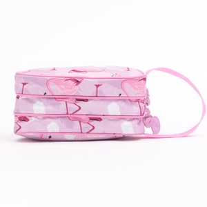 Pencil Bag - Multi Compartments <b>Pink</b> Flamingo Pencil Case 3 Zippers Pencil Pouch Bag - Product Image 3