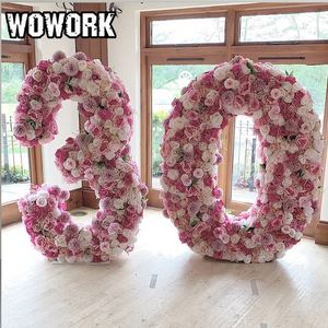WOWORK diskon besar tas kosmetik bordir bunga dekorasi bentuk cinta huruf logam untuk acara pesta dan pernikahan - Product Image 1