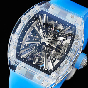 Montre mécanique automatique pour homme, squelette en cristal, tourbillon, lumineuse et étanche - Product Image 2