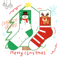 Chaussettes d'hiver en coton personnalisées pour la vente en gros, avec design de revers, écologiques, antibactériennes, respirantes, pour usage quotidien