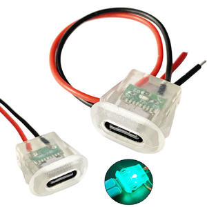 半透明<span class=keywords><strong>USB</strong></span> Type-Cジャック スナップフィットパネルマウント クリア<span class=keywords><strong>USB</strong></span> Type-Cソケット（インジケーター付き） - Product Image 1