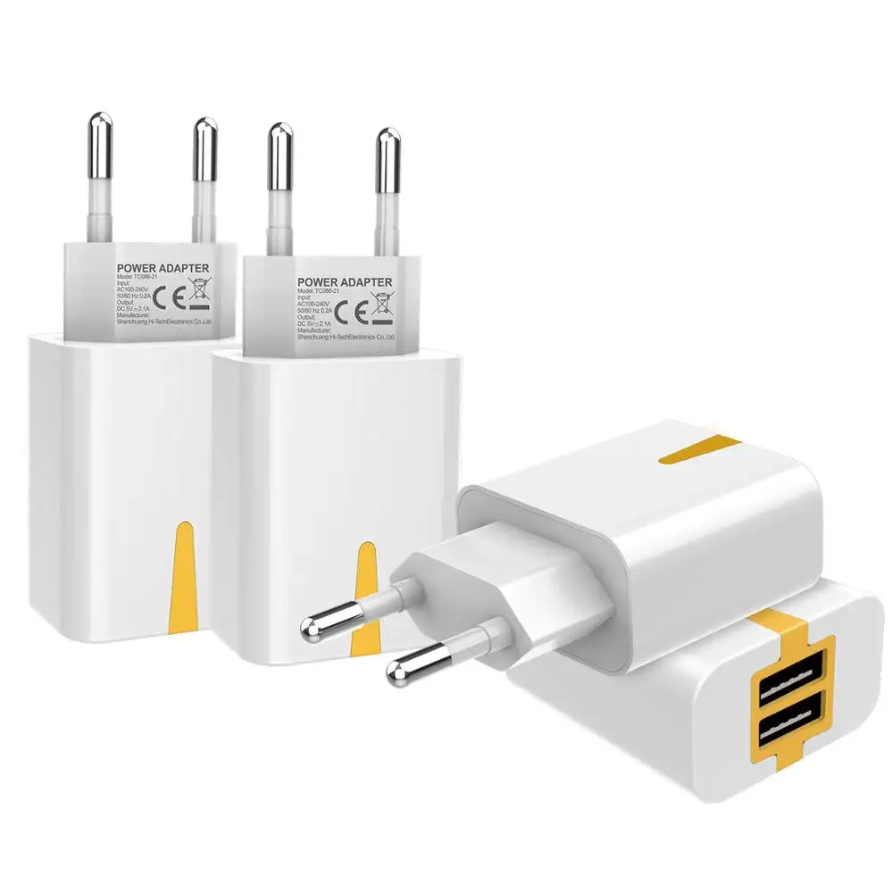TKETAI Best 5V 3.1A 2 USB Ports Fast Wall Charger for Mobile phone with CE ROHS FCC