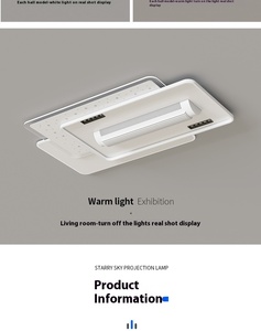 Cross-Biên Giới Tiếng Anh điều khiển bằng giọng nói LED quạt trần ánh sáng phòng khách không lá phòng ngủ gió mềm vô hình quạt ánh sáng câm mắt - Product Image 6