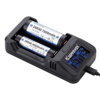 Keeppower Chargeur de batterie intelligent Li-ion rechargeable USB 18650/26650/18500/16650/16340/14500/10440 L2 avec écran LCD