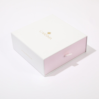 Cajas rígidas ecológicas personalizadas al por mayor para joyería con logotipo estampado en oro, caja con cajón deslizante y laminación mate
