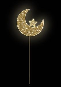 Thiết kế mới ramadan Motif ánh sáng ramadan trang trí 3D chiếu sáng mặt trăng sao không thấm nước đèn mặt trăng Motif đèn - Product Image 2