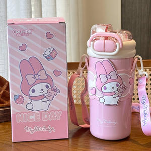 Bouteille d'eau isotherme Pochacco Cinnamoroll 500 ml portable avec paille pour enfants et étudiants Été 2025 - Product Image 3