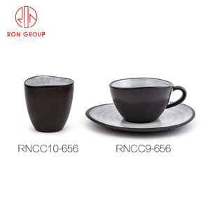 Ensemble de tasses à thé arabes RON Group, vente chaude, en porcelaine, <span class=keywords><strong>noir</strong></span> mat, céramique, espresso, cappuccino, <span class=keywords><strong>latte</strong></span>, tasse à café et soucoupe - Product Image 4