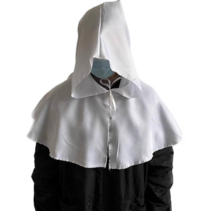 Capa con Capucha Negra para Adultos, Disfraz de Cosplay Medieval, Capa para Juego de Roles de Halloween - Product Image 4