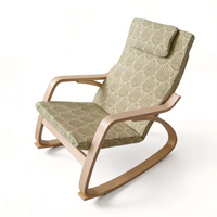 Fauteuil à bascule Poang incurvé, style nordique, simplicité, massage, confortable et abordable, en bois courbé, pour appartement, chambre et salon