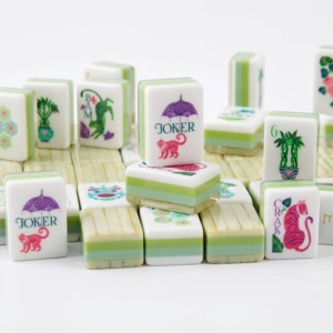 Decor-Style Premium Acrylic Cloisonne Inspired Luxury Style <b>Mahjong</b> <b>Set</b> With Gift Box for Collectors and Players - Product Image 1