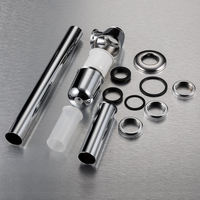 Bouteille en alliage de zinc T-trap Durable Siphon déchets vanité bassin accessoires de plomberie couverture murale salle de bain raccord égouttoir