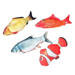 Venta al por mayor de juguetes de peces para gatos ecológicos, paño de menta, simulación eléctrica de peces, gatitos para divertirse, características para morder, gato mascota autosuficiente - Product Image 1