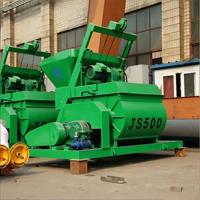 Bétonnière JS500 avec unité de commande latérale et pompe à eau pour utilisation en petite centrale à béton