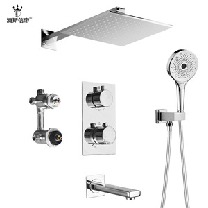 All-Copper Thermostatic <b>Shower</b> Head Set Concealed Multi-Functional Valve Body for Household Bathrooms Bathroom Accessories - Product Image 4