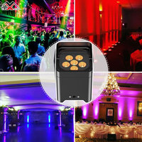 Projecteur LED PAR sans fil Sharpy DMX sur batterie 6x18W RGBWA UV 6-en-1 pour mariage, DJ, discothèque, scène, club