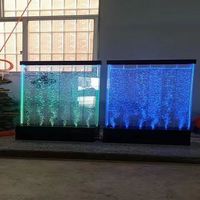 Mur acrylique de bulle d'eau fixé au mur de plancher avec la lumière colorée de LED pour l'aquarium de décoration de mur