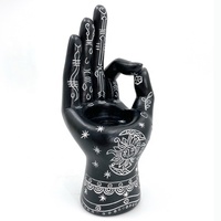Ventes chaudes Figurine Feng Shui en résine polymère Main de palmistry Bouddha Brûleur d'encens Main gothique en résine pour porte-bougie