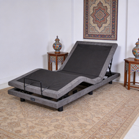 Sommier de lit électrique intelligent et réglable en métal, taille Twin XL, fonction Wall Hugger, éclairage à induction automatique, pour usage hôtelier