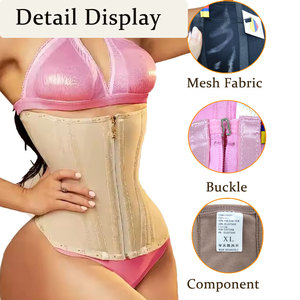 Corset amincissant Hot Fajase avec fermeture éclair, gaine de compression abdominale post-opératoire BBL Lipo, haut de sport pour femme avec 13 baleines en acier - Product Image 4