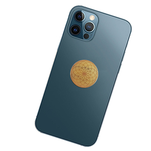 Pegatina HOONNI Flor de la Vida en Oro de 24K, Escudo Cuántico HOONNI con Iones Negativos, Pegatina Anti Radiación EMF para Teléfono Celular - Product Image 4