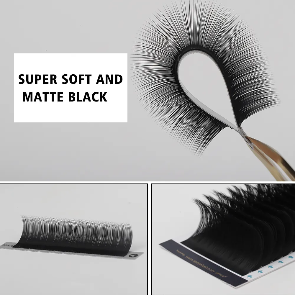 Bán Buôn Riêng Human Hair Vendor Phụ Nữ Lift Tự Nhiên Fluffy 3D 4D 18 Mét 20 Mét 25 Mét Mink Silk Khối Lượng Lashes Lông Mi Phần Mở Rộng