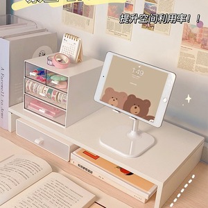 Desktop Storage Shelf With <b>Tablet</b> <b>Stand</b> Rectangle Shape Removable Office Organizer <b>For</b> Desk Organization - Product Image 1