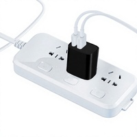 Chargeur rapide pour téléphone 20W à double port USB-A et Type-C 5V/3A Design compact portable pour téléphone portable Montre connectée Iphone