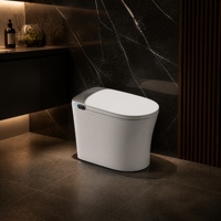 WC intelligent monobloc en céramique à prix abordable avec siège bidet et chasse d'eau, idéal pour les projets de rénovation