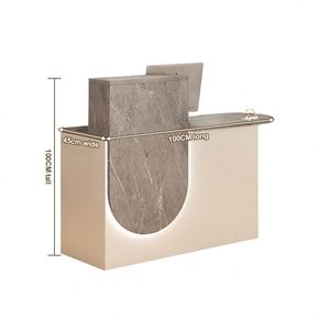 Mostrador de Caja Moderno de Madera para Comercio Minorista, Escritorio de Cajero, Mostradores de Pago Rosados para Tiendas, Escritorios de Recepción <span class=keywords><strong>en</strong></span> Venta - Product Image 6