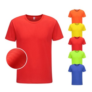 Camiseta personalizada de nailon y poliéster de tamaño estadounidense para hombre, Camiseta corta ligera informal con cuello redondo que absorbe la humedad para hombre - Product Image 1