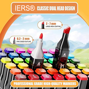 Ensemble de 200 marqueurs d'art à l'alcool avec application, marqueurs d'artiste à double pointe, <span class=keywords><strong>large</strong></span> et fin, cadeau pour enfants, adultes, artistes, dessin, peinture - Product Image 6