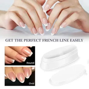 Conteneur portable ergonomique réutilisable pour poudre à ongles, plateaux de manucure française DIY, accessoire de manucure - Product Image 2