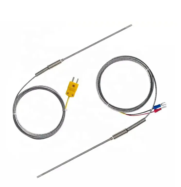 Sonde de capteur haute température 1200c capteur industriel rtd thermocouple de température K E J PT100 avec bouchon thermocouple à vis