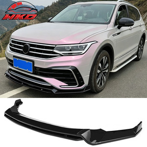 เหมาะสำหรับ VW Tiguan SE SEL R-Line 2022-2024 ชุดแต่งกันชนหน้าสไตล์ IKON สีดำเงา - Product Image 1