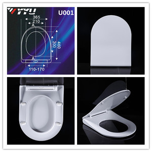 Abattant <span class=keywords><strong>WC</strong></span> Commercial Moderne UF à Fermeture Lente, Charnière en Acier Inoxydable, Démontage Rapide à un Bouton, Résistant aux Taches - Product Image 6