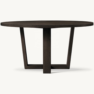 <span class=keywords><strong>Tavolo</strong></span> da Pranzo Moderno in Rovere Americano RH, <span class=keywords><strong>Tavolo</strong></span> Centrale con Base a Croce Personalizzabile, <span class=keywords><strong>Tavolo</strong></span> da Cena Circolare di Lusso in Legno Nobile - Product Image 4