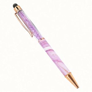 Bolígrafo Metálico Promocional Color Oro Rosa, 1.0 mm, con Logotipo Personalizado Impreso, Diseño de Pluma, Estilo Navideño, de Lujo - Product Image 1