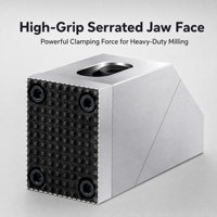 Pince de fixation CNC manuelle M20 M24 pour centre d'usinage, à glissière queue de cygne et mâchoire dentée anti-déformation, vente en gros OEM