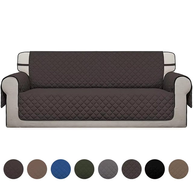Reversible Sofa Cover Machine Washable Couch Cover Water Resistant Slipcover Non Slip Furniture Protector for Children Pets