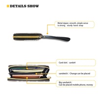 Toko-grosir-online Dompet Kartu Unisex Kulit PU Panjang Desain Hawaii Puakenikeni Dapat Disesuaikan dengan Ritsleting