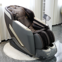 Fauteuil de massage Zhipin, meilleur fauteuil de massage multifonctionnel automatique robotisé 3D en cuir PU, gravité zéro, étirement complet du corps, double cœur, piste SL