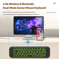 Télécommande universelle MX3 améliorée T6 avec clavier, souris aérienne sans fil 2.4G pour Android TV Box, PC, projecteur, QWERTY, rechargeable, code fixe