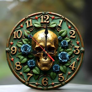 Round Wooden <b>Wall</b> <b>Clock</b> 25x25Cm <b>Silent</b> Non Ticking Classic Home Decor Living Room Apartment <b>Clock</b> - Product Image 2