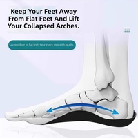 Semelles orthopédiques pour fasciite plantaire et pieds plats, avec soutien de la voûte plantaire, inserts de chaussures à technologie intelligente
